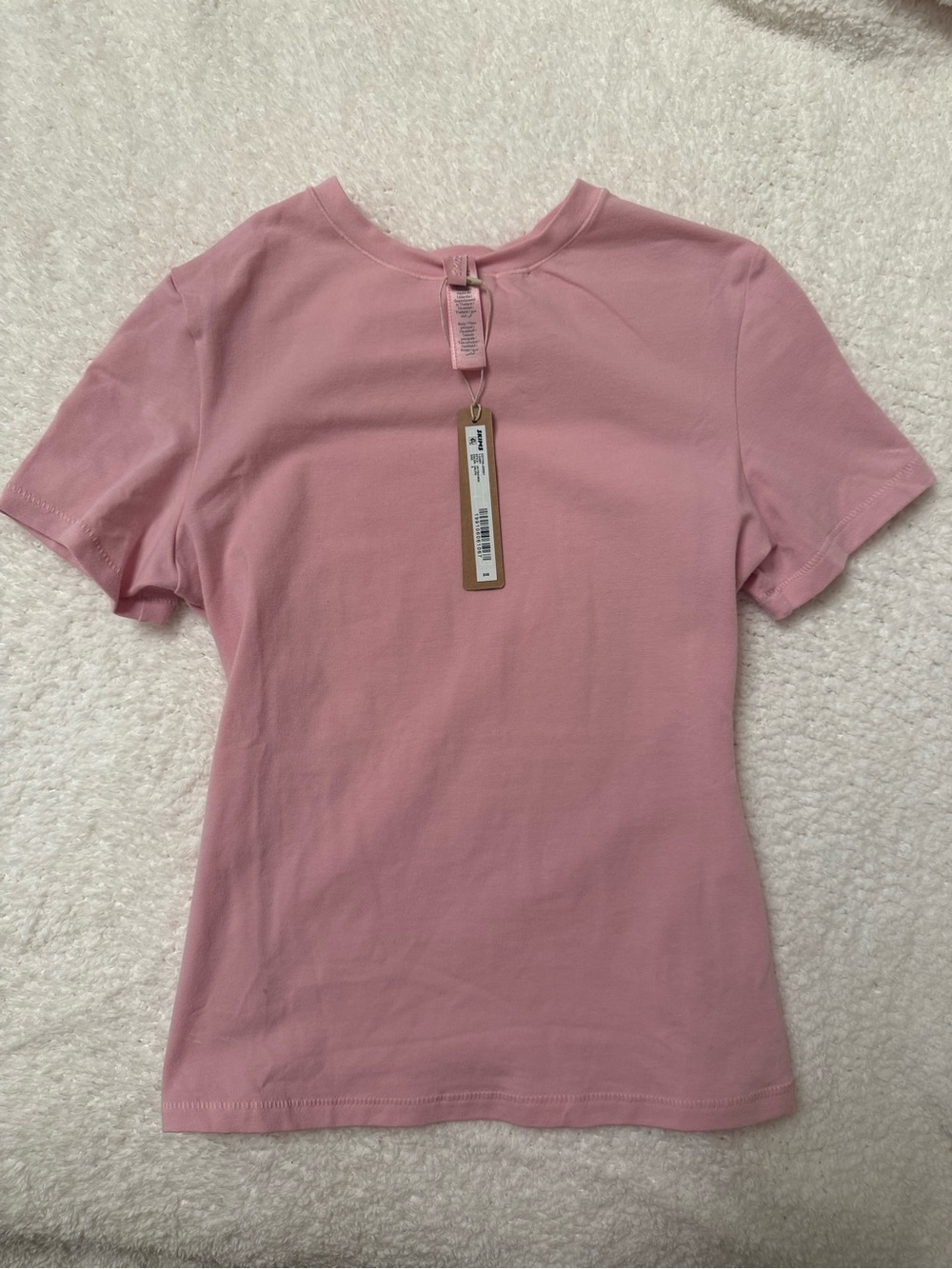 SKIMS Pink Short-Sleeve Crewneck Tee